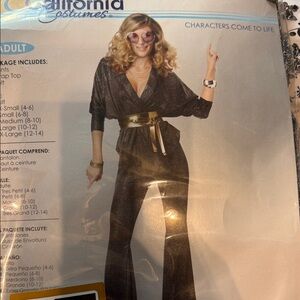 California Costumes Women's Glittery Black Jumpsuit